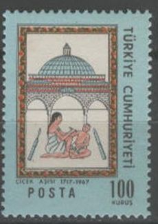 1967 druckte die Türkei als Erinnerung an die erste Pockenimpfung vor 250 Jahren eine Briefmarke