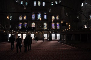 Blaue Moschee Innenraum Teppichboden