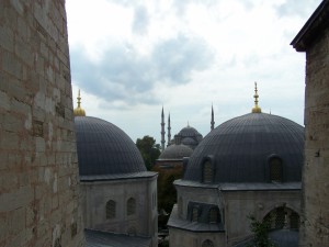 Hagia Sophia Blick auf Blaue Moschee