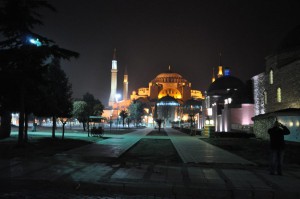 Hagia Sophia Nachts von Blaue Moschee