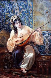 Valide Sultanı Hanım Sultan İkbal playing Music